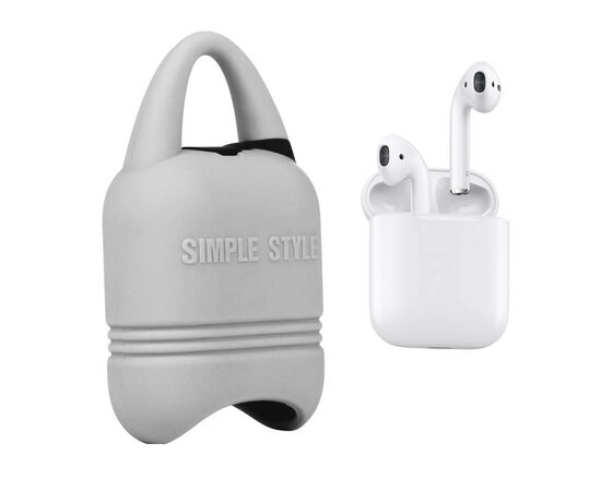 Чехол для наушников Kindon i-Smile для Apple AirPods IPH1430 Gray (702348), изображение 2 Чехол для наушников Kindon i-Smile для Apple AirPods IPH1430 Gray (702348), изображение 2