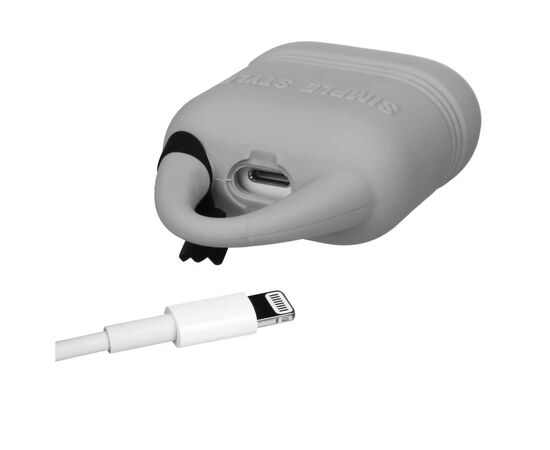 Чехол для наушников Kindon i-Smile для Apple AirPods IPH1430 Gray (702348), изображение 3 Чехол для наушников Kindon i-Smile для Apple AirPods IPH1430 Gray (702348), изображение 3