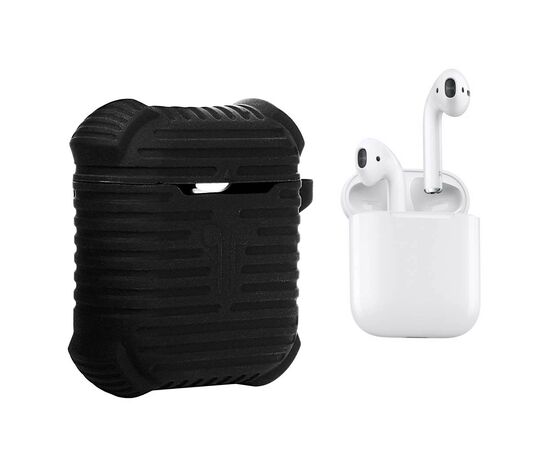 Чехол для наушников Protective i-Smile для Apple AirPods IPH1371 Black (702350), изображение 3 Чехол для наушников Protective i-Smile для Apple AirPods IPH1371 Black (702350), изображение 3