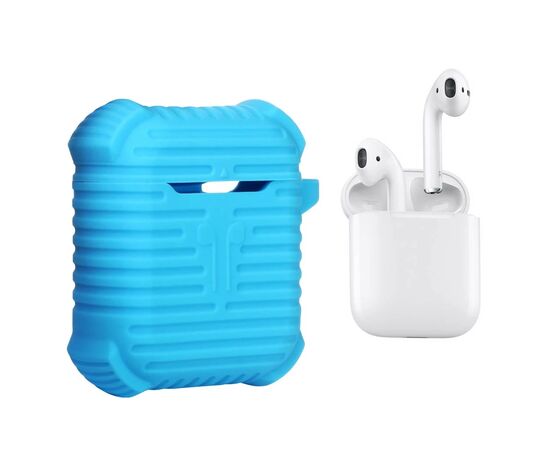 Чехол для наушников Protective i-Smile для Apple AirPods IPH1371 Blue (702351), изображение 2 Чехол для наушников Protective i-Smile для Apple AirPods IPH1371 Blue (702351), изображение 2