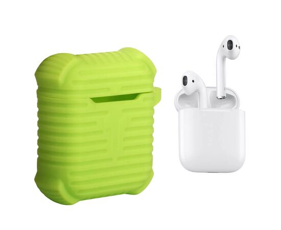Чехол для наушников Protective i-Smile для Apple AirPods IPH1371 Green (702353), изображение 3 Чехол для наушников Protective i-Smile для Apple AirPods IPH1371 Green (702353), изображение 3