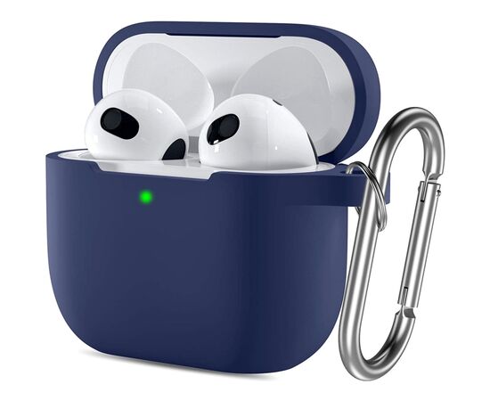 Чехол для наушников BeCover Silicon для Apple AirPods (3nd Gen) Deep Blue (707178), изображение 2 Чехол для наушников BeCover Silicon для Apple AirPods (3nd Gen) Deep Blue (707178), изображение 2