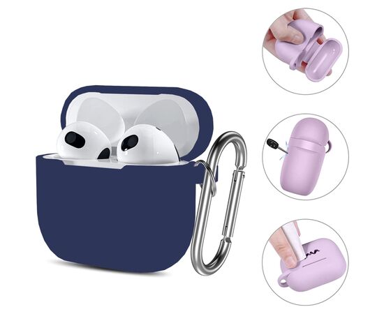 Чехол для наушников BeCover Silicon для Apple AirPods (3nd Gen) Deep Blue (707178), изображение 3 Чехол для наушников BeCover Silicon для Apple AirPods (3nd Gen) Deep Blue (707178), изображение 3