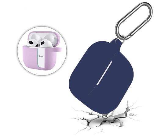 Чехол для наушников BeCover Silicon для Apple AirPods (3nd Gen) Deep Blue (707178), изображение 5 Чехол для наушников BeCover Silicon для Apple AirPods (3nd Gen) Deep Blue (707178), изображение 5