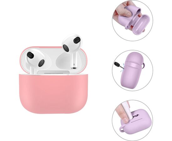 Чехол для наушников BeCover Silicon для Apple AirPods (3nd Gen) Grapefruit-Pink (707231), изображение 3 Чехол для наушников BeCover Silicon для Apple AirPods (3nd Gen) Grapefruit-Pink (707231), изображение 3