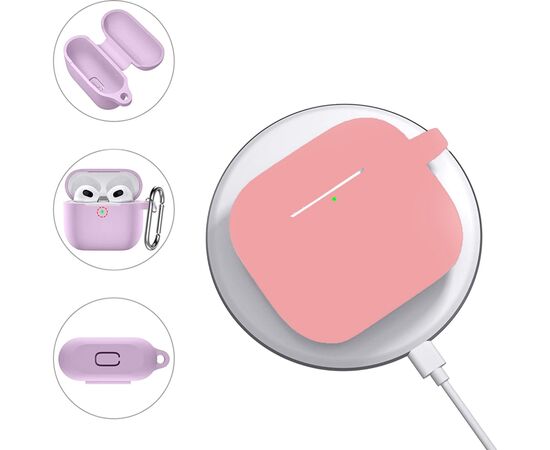 Чехол для наушников BeCover Silicon для Apple AirPods (3nd Gen) Grapefruit-Pink (707231), изображение 4 Чехол для наушников BeCover Silicon для Apple AirPods (3nd Gen) Grapefruit-Pink (707231), изображение 4