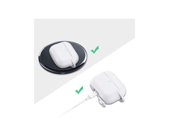 Чехол для наушников BeCover Silicon для Apple AirPods Pro White (704491), изображение 2 Чехол для наушников BeCover Silicon для Apple AirPods Pro White (704491), изображение 2