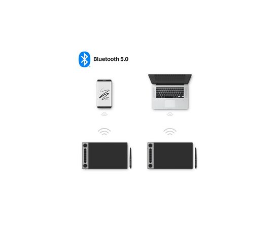 Графічний планшет Huion Inspiroy Dial 2 (Q630M) + перчатка (Q630M), зображення 8 Графічний планшет Huion Inspiroy Dial 2 (Q630M) + перчатка (Q630M), зображення 8