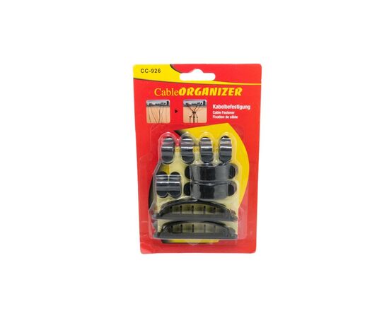 Держатель для кабеля Extradigital CC-926 Cable Clips, Black (KBC1711), изображение 9 Держатель для кабеля Extradigital CC-926 Cable Clips, Black (KBC1711), изображение 9