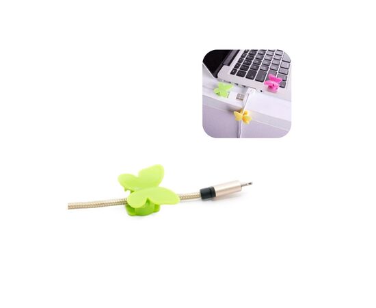 Держатель для кабеля Extradigital CC-948 Cable Clips butterfly, Green (KBC1713), изображение 5 Держатель для кабеля Extradigital CC-948 Cable Clips butterfly, Green (KBC1713), изображение 5