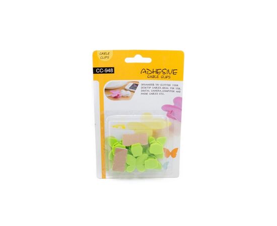 Держатель для кабеля Extradigital CC-948 Cable Clips butterfly, Green (KBC1713), изображение 6 Держатель для кабеля Extradigital CC-948 Cable Clips butterfly, Green (KBC1713), изображение 6