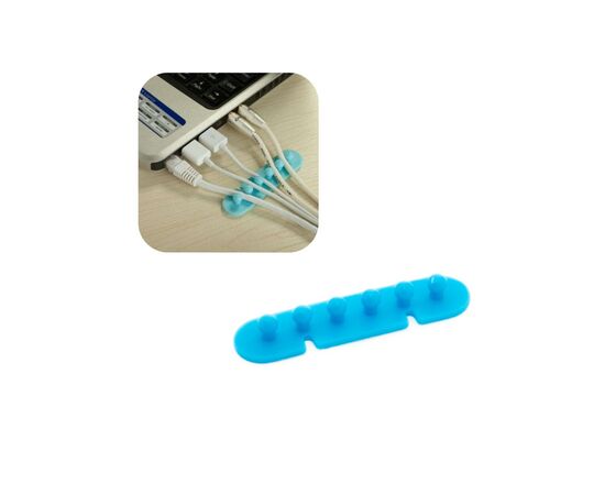 Держатель для кабеля Extradigital CC-595 Cable Clips, Black/Blue (KBC1725), изображение 3 Держатель для кабеля Extradigital CC-595 Cable Clips, Black/Blue (KBC1725), изображение 3