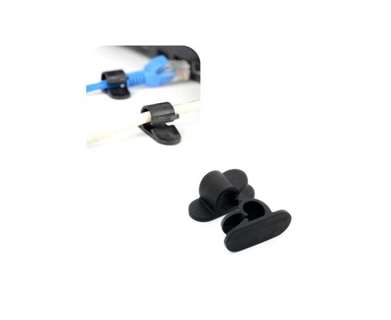 Тримач для кабелю Extradigital CC-905 Cable Clips, Black (KBC1708), зображення 4 Тримач для кабелю Extradigital CC-905 Cable Clips, Black (KBC1708), зображення 4