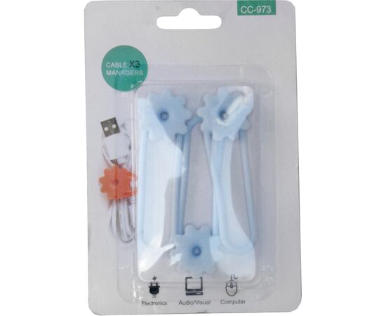 Держатель для кабеля Extradigital CC-973 Cable Clips, Blue (KBC1805), изображение 3 Держатель для кабеля Extradigital CC-973 Cable Clips, Blue (KBC1805), изображение 3
