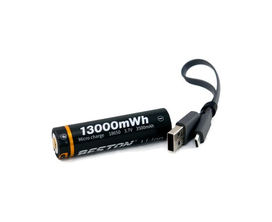 Аккумулятор 18650 3500mAh Li-ion, 70M-35 Beston (AAB1851), изображение 2 Аккумулятор 18650 3500mAh Li-ion, 70M-35 Beston (AAB1851), изображение 2