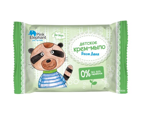Детское мыло Pink Elephant крем Єнот Даня 90 г (8588006037463)