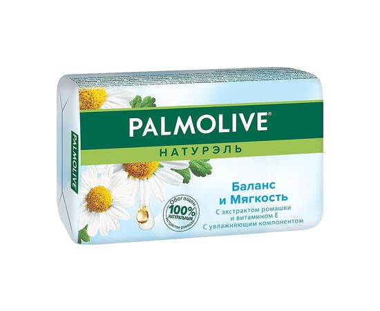 Тверде мило Palmolive Натурель Баланс і м'якість з екстрактом ромашки і вітаміном Е 150 г (8693495052788)