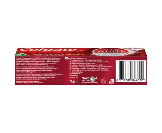 Зубная паста Colgate Max White Luminous 75 мл (8714789867632), изображение 3 Зубная паста Colgate Max White Luminous 75 мл (8714789867632), изображение 3
