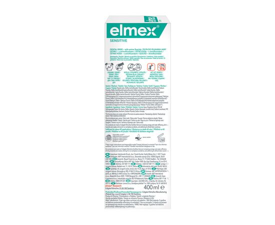 Ополаскиватель для полости рта Elmex Sensitive Plus 400 мл (7610108065370), изображение 6 Ополаскиватель для полости рта Elmex Sensitive Plus 400 мл (7610108065370), изображение 6