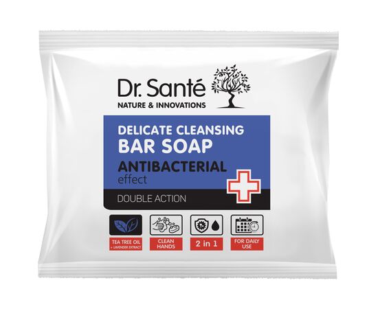 Тверде мило Dr. Sante Double Action Антибактеріальний ефект 100 г (5901845505796)