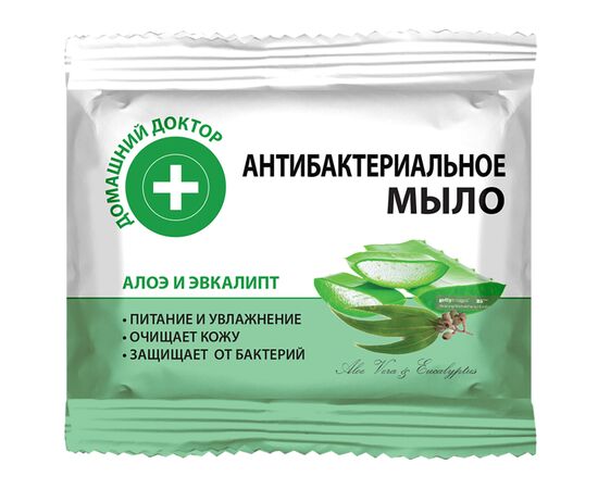 Тверде мило Домашній Доктор Антибактеріальне Алое та евкаліпт 70 г (8588006039887)
