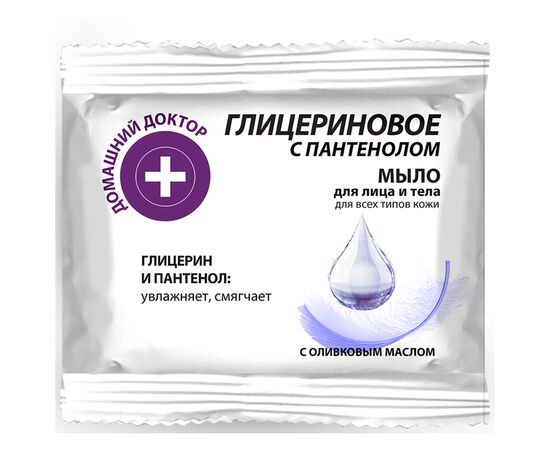 Тверде мило Домашній Доктор Гліцерин з пантенолом 70 г (8588006039092)