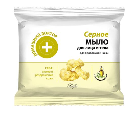 Тверде мило Домашній Доктор Сірчане з оливковою олією 70 г (8588006037111)