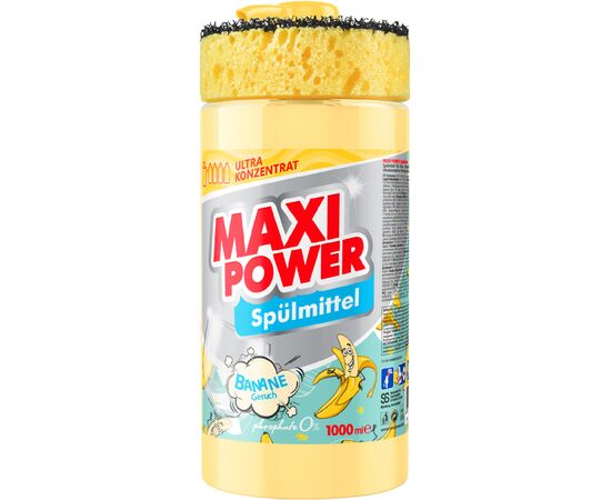 Засіб для ручного миття посуду Maxi Power Банан 1000 мл (4823098408499)
