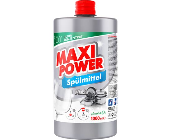 Засіб для ручного миття посуду Maxi Power Платинум запаска 1000 мл (4823098408475)