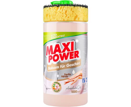 Засіб для ручного миття посуду Maxi Power Мигдаль 1000 мл (4823098402800)