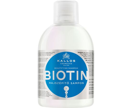 Шампунь Kallos Cosmetics Biotin для роста волос 1000 мл (5998889514105)