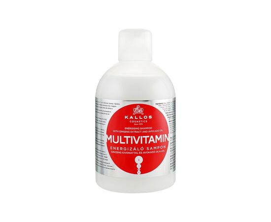Шампунь Kallos Cosmetics Multivitamin с экстрактом женьшеня и маслом авокадо 1000 мл (5998889512071)