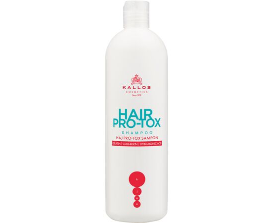 Шампунь Kallos Cosmetics Hair Pro-Tox Відновлюючий з кератином, колагеном і гіалуроновою кислотою 500 мл (5998889511494)