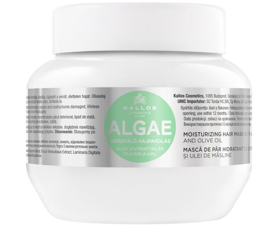 Маска для волосся Kallos Cosmetics Algae з екстрактом водоростей і оливкової олії 275 мл (5998889511937)