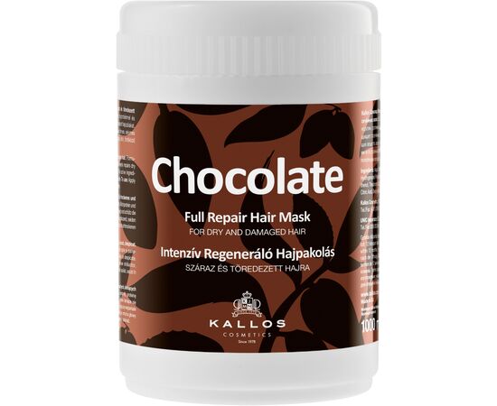 Маска для волос Kallos Cosmetics Chocolate Восстанавливающая для сухих и поврежденных волос 1000 мл (5998889510992)