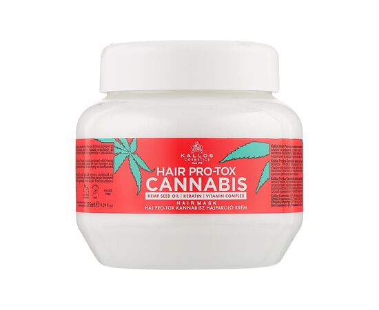 Маска для волосся Kallos Cosmetics Hair Pro-Tox Cannabis з олією насіння конопель, кератином і вітамінним комплексом 275 мл (5998889517496)