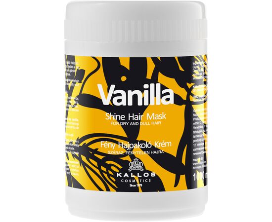 Маска для волос Kallos Cosmetics Vanilla Shine Hair для сухих и тусклых волос 1000 мл (5998889505943)