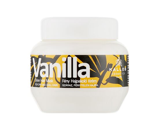 Маска для волосся Kallos Cosmetics Vanilla Shine Hair для сухого та тьмяного волосся 275 мл (5998889506216)