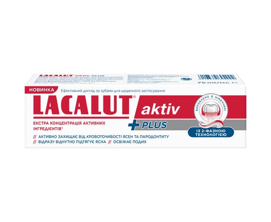 Зубна паста Lacalut Activ Plus 75 мл (4016369694992)