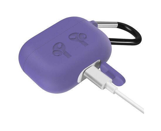Чехол для наушников BeCover Silicon Protection для Apple AirPods Pro Light Purple (704499), изображение 3 Чехол для наушников BeCover Silicon Protection для Apple AirPods Pro Light Purple (704499), изображение 3