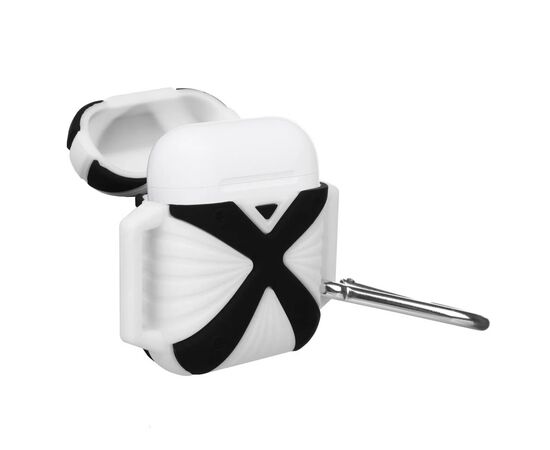 Чехол для наушников X-HuWei i-Smile для Apple AirPods IPH1443 Black+White (702333), изображение 2 Чехол для наушников X-HuWei i-Smile для Apple AirPods IPH1443 Black+White (702333), изображение 2