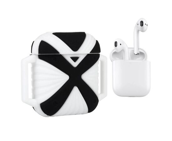 Чехол для наушников X-HuWei i-Smile для Apple AirPods IPH1443 Black+White (702333), изображение 3 Чехол для наушников X-HuWei i-Smile для Apple AirPods IPH1443 Black+White (702333), изображение 3