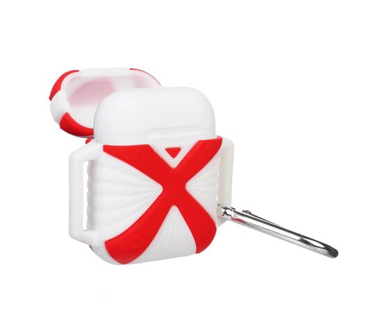 Чехол для наушников X-HuWei i-Smile для Apple AirPods IPH1443 Red+White (702334), изображение 2 Чехол для наушников X-HuWei i-Smile для Apple AirPods IPH1443 Red+White (702334), изображение 2