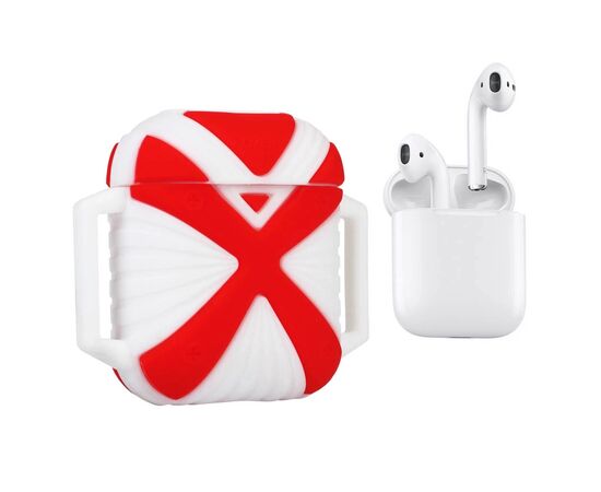 Чехол для наушников X-HuWei i-Smile для Apple AirPods IPH1443 Red+White (702334), изображение 3 Чехол для наушников X-HuWei i-Smile для Apple AirPods IPH1443 Red+White (702334), изображение 3