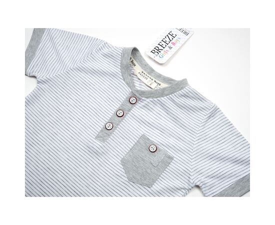 Футболка детская Breeze в полоску (12728-98B-gray), изображение 3 Футболка детская Breeze в полоску (12728-98B-gray), изображение 3