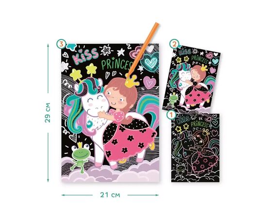 Набір для творчості DoDo Гравюра Принцеса (300192), зображення 3 Набір для творчості DoDo Гравюра Принцеса (300192), зображення 3