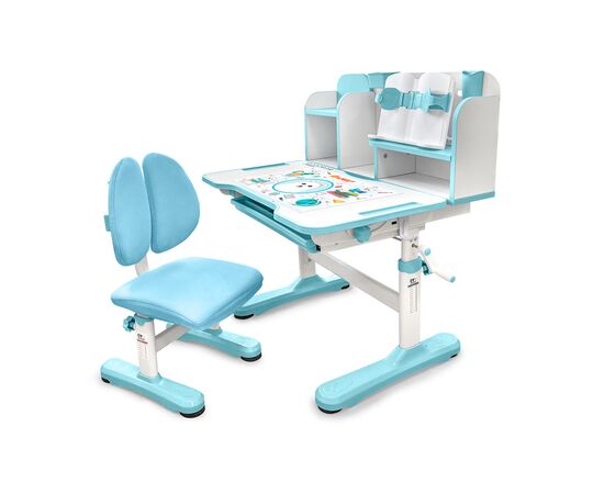 Парта со стулом Evo-kids Panda blue (BD-28 BL)