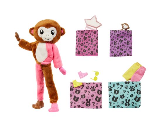 Кукла Barbie Cutie Reveal Друзья из джунглей Обезьяна (HKR01), изображение 4 Кукла Barbie Cutie Reveal Друзья из джунглей Обезьяна (HKR01), изображение 4