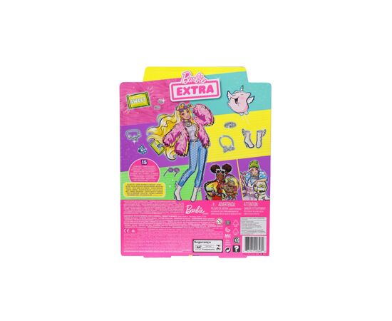 Кукла Barbie Экстра в розовой пушистой шубке (GRN28), изображение 7 Кукла Barbie Экстра в розовой пушистой шубке (GRN28), изображение 7