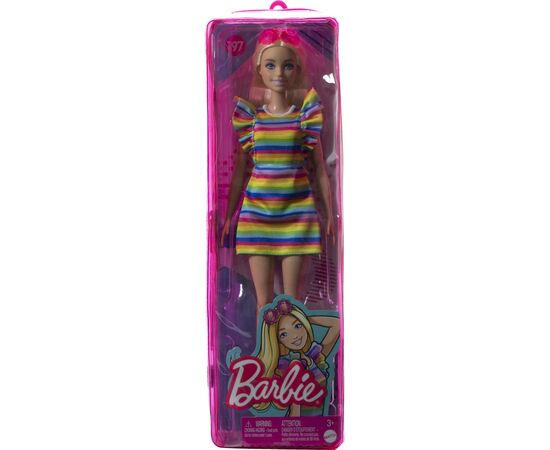 Лялька Barbie Модниця з брекетами у смугастій сукні (HJR96), зображення 5 Лялька Barbie Модниця з брекетами у смугастій сукні (HJR96), зображення 5